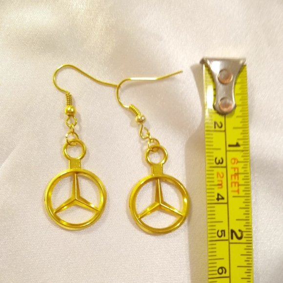 Mercedes Benz Logo Earrings - Picture 2 of 8